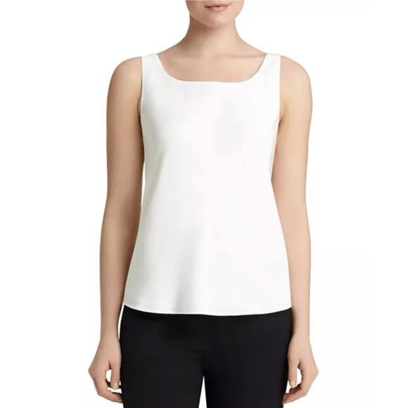 LAFAYETTE‎ 148 Silk Tank In White Women’s Size 14 - Picture 1 of 8